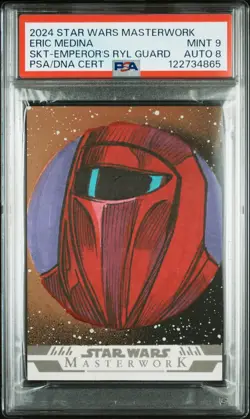 2024 TOPPS STAR WARS MASTERWORK SKETCH CARDS ERIC MEDINA PSA 9 AUTO 8 - Image 1