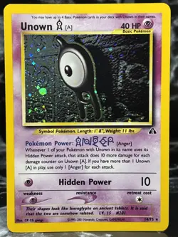 Pokemon Unown TCG Neo Discovery 14/75 Holo Unlimited Rare Card - Image 1