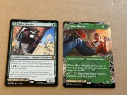 2 x mtg Miles Morales, 1 is borderless, from Spiderman set, unplayed - Image 1