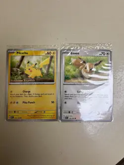 Pokemon TCG Eevee + Pikachu Pokemon Together Stamp Exclusive Sealed Promo - Image 2