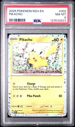 2025 POKEMON M24 EN-MCDONALD'S COLLECTION #002 PIKACHU PSA 8 - Image 1