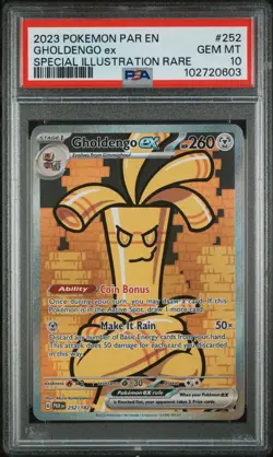 2023 POKEMON PAR EN-PARADOX RIFT SPECIAL ILLUSTRATION RARE GHOLDENGO EX PSA 10 - Image 1