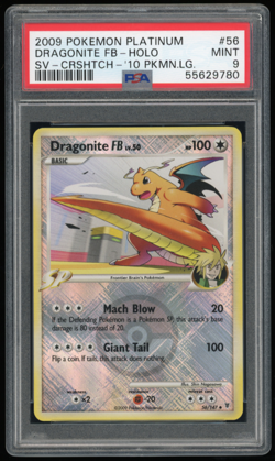 2009 POKEMON PLATINUM SUPREME VICTORS CROSSHATCH 2010 #56/147 DRAGONITE FB PSA 9 - Image 1