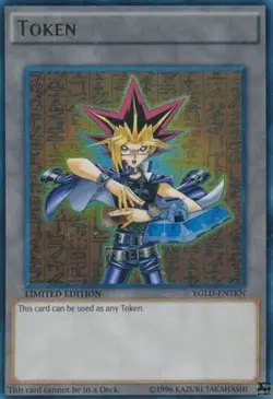 Yugioh! MP Token - YGLD-ENTKN - Ultra Rare - Limited Edition Moderately Played, - Image 1