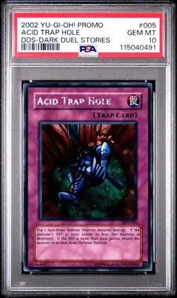 2002 Yu-Gi-Oh! Acid Trap Hole Dark Duel Stories DDS Limited Ed Secret PSA 10 - Image 1