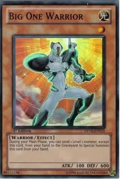 YUGIOH Big One Warrior DP10-EN015 1st edition Super Rare NM - Image 1