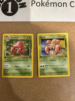Parasect + Paras 1st Edition Pokemon Card Lot Vintage WOTC - Image 1