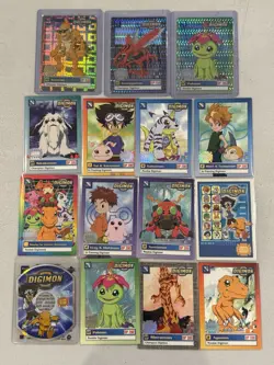 Vintage Digimon Cards Card Lot With CD And Holos - Image 1