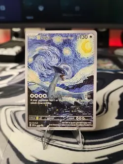 Pokemon Lugia Starry Night Van Gogh Beautiful Moon ACG Star Trading Card NM - Image 1