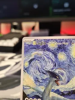 Pokemon Lugia Starry Night Van Gogh Beautiful Moon ACG Star Trading Card NM - Image 3