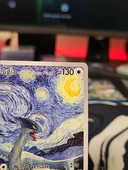 Pokemon Lugia Starry Night Van Gogh Beautiful Moon ACG Star Trading Card NM - Image 4