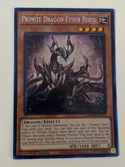 Yugioh Primite Dragon Ether Beryl - 1st Edition Secret Rare NM - Free Holo Card - Image 1