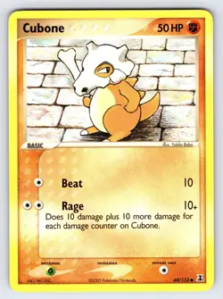 Cubone 60/113 2005 EX Delta Species Pokemon Card TCG Nintendo Common - Nm/Vlp - Image 1