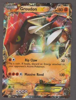 Groudon EX XY42 Black Star Promo - Pokemon Card XY 2015 LP - Image 1