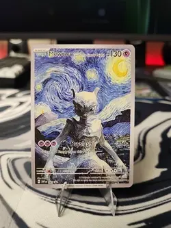 Pokemon Mewtwo Starry Night Van Gogh Beautiful Moon ACG Star Trading Card NM FS - Image 1