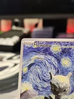 Pokemon Mewtwo Starry Night Van Gogh Beautiful Moon ACG Star Trading Card NM FS - Image 3
