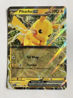 Pikachu ex 028/131 - Ultra Rare Holo - Pokemon Card NM - 1¢ start! - Image 1