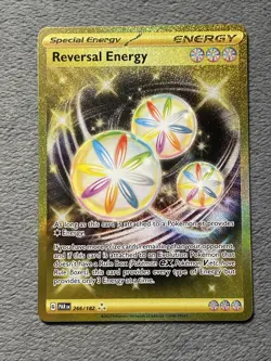 Reversal Energy 266/182 Hyper Rare Gold Full Art Texture Holo Pokemon Card NM - Image 1