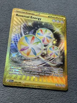 Reversal Energy 266/182 Hyper Rare Gold Full Art Texture Holo Pokemon Card NM - Image 3