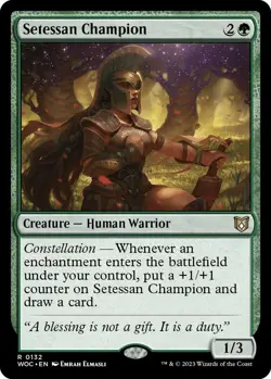 Setessan Champion 132 MTG Commander WOC Rare NP - Image 1