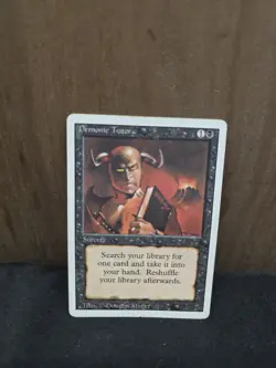 Magic the Gathering Revised Edition Demonic Tutor Sorcery MP 1 - Image 2