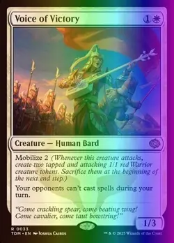 MTG ~ Voice of Victory ~ Tarkir: Dragonstorm ~ Near Mint Foil - Image 1
