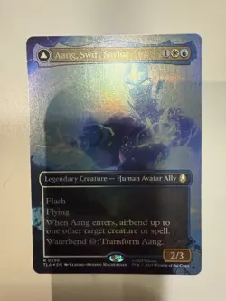 Aang, Swift Savior (0298) (Borderless) Avatar Last Airbender Foil - Ships Now! - Image 1