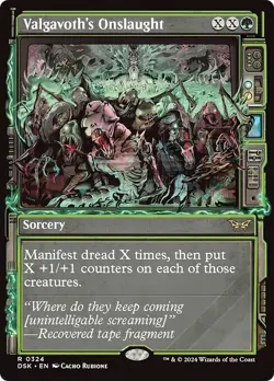 Showcase VALGAVOTH'S ONSLAUGHT x4 mtg NM-M Duskmourn: House of Horror 4 Rare - Image 1
