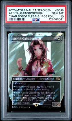 2025 MAGIC: THE GATHERING FINAL FANTASY SURGE #0519 AERITH GAINSBOROUGH PSA 10 - Image 1