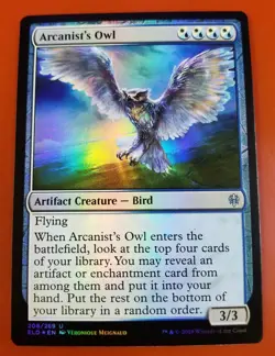 1x Arcanist's Owl | FOIL | Throne of Eldraine | MTG Magic Cards - Image 1