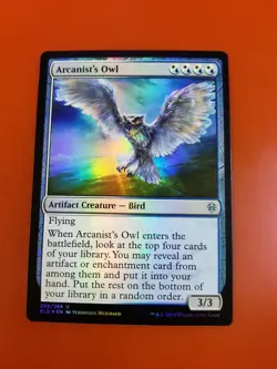 1x Arcanist's Owl | FOIL | Throne of Eldraine | MTG Magic Cards - Image 3