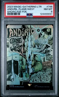 2023 MTG LORD OF THE RINGS SHOWCASE-FOIL #746 ANDURIL, FLAME OF THE WEST PSA 8 - Image 1