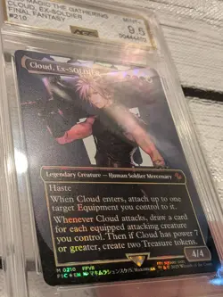 Cloud, Ex-SOLDIER (Borderless Surge Foil) #210 - MTG FINAL FANTASY 7 - AGS 9.5 - Image 2