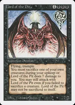 Lord of the Pit Revised Edition LP MTG - Image 1