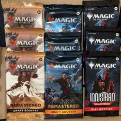 Magic The Gathering Remastered Assortment Booster Kit 9 Packs - Image 1
