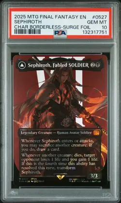 2025 MTG FF SURGE SEPHIROTH, FABLED SOLDIER/SEPHIROTH, ONE-WINGED ANGEL PSA 10 - Image 1