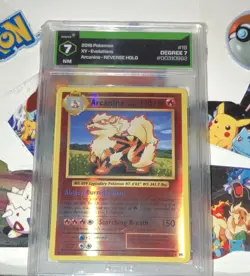2016 POKEMON XY EVOLUTIONS #18 ARCANINE-REVERSE FOIL Degree 7 - Image 1