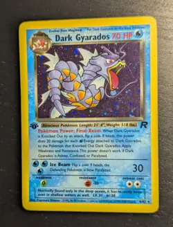 Pokemon 2000 🎏 Team Rocket Dark Gyarados Holo R 8/82 🌊 First Edition Rare Holo - Image 2