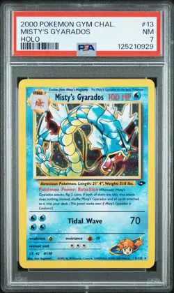2000 POKEMON GYM CHALLENGE HOLO #13 MISTY'S GYARADOS PSA 7 - Image 1