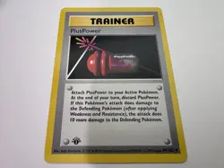Pokemon TCG PlusPower Base Set 84/102 Regular 1st Edition Trainer - Image 1
