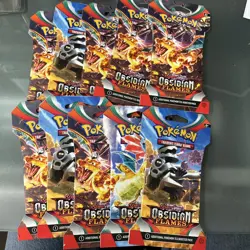 Lot Of 10 Pokemon S&V Obsidian Flames Sleeved Booster Packs - Mint & Sealed - Image 2