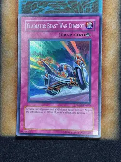 Yugioh Gladiator Beast War Chariot TDGS-EN074 Super Rare LP - Image 1