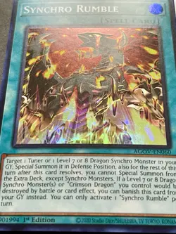 3x Synchro Rumble | AGOV-EN060 | Super Rares | LP | 1st Edition | YuGiOh! - Image 2