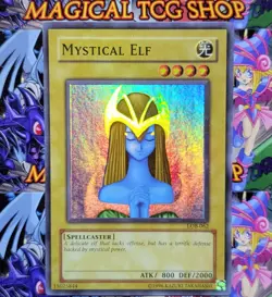 Yugioh Mystical Elf LOB-062 Super Rare Original Print Konami 2002 - Image 5