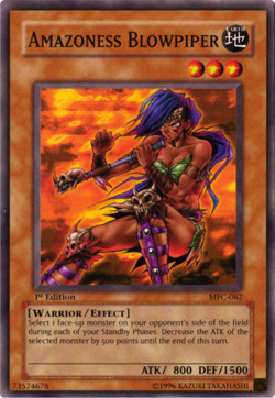 Yugioh! LP Amazoness Blowpiper - MFC-062 - Common - 1st Edition Lightly Played, - Image 1
