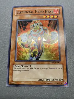 Yu-Gi-Oh! Elemental Hero Heat Super Rare Unlimited PP02-EN007 MP - Image 1