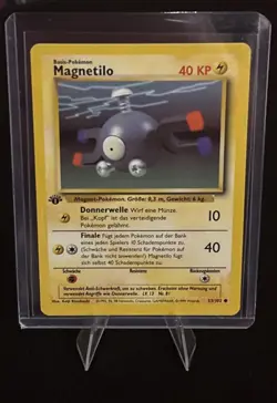 Rare Vintage Pokemon Card Magnetilo - German Base Set - NM 53/102 - Image 1