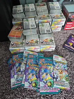 Pokemon JP Card Bundle!-100+Bulk Cards & 3+ RR EX/V Cards & Booster Pk & Bonuses - Image 1