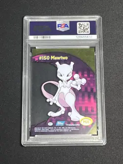 2000 TOPPS POKEMON TV ANIMATION CLEAR CARDS #PC5 MEWTWO PSA 10 Gem Mint - Image 2