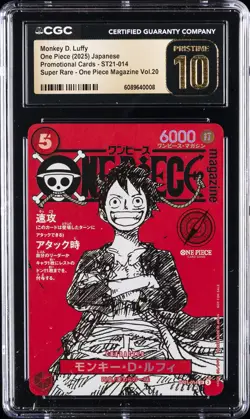 2025 ONE PIECE JAPANESE PROMO CARDS #ST21-014 MONKEY D. LUFFY CGC 10 PRISTINE - Image 1